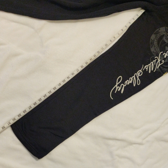 Ed Hardy Men's Black Joggers with Graphic Design - Picture 3 of 16